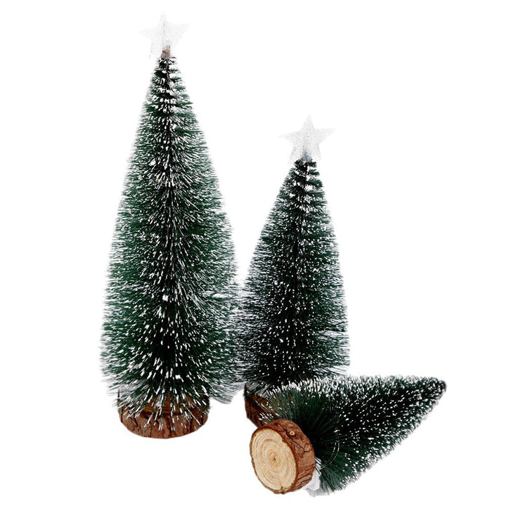 Illuminated Mini Christmas Tree with Snow Look