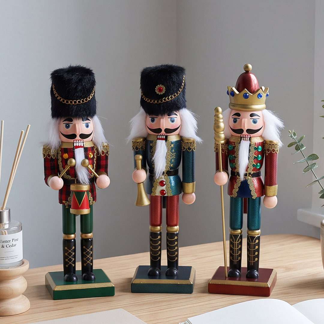 Nutcracker figure made of wood, 25 cm, European style