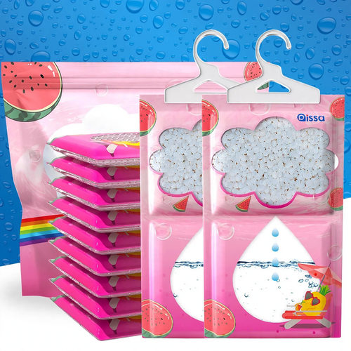 Scented dehumidifying bags with peach note