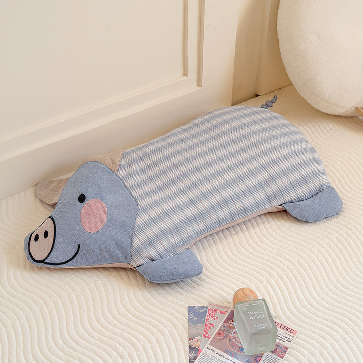 Children's pillow with buckwheat filling, cartoon design
