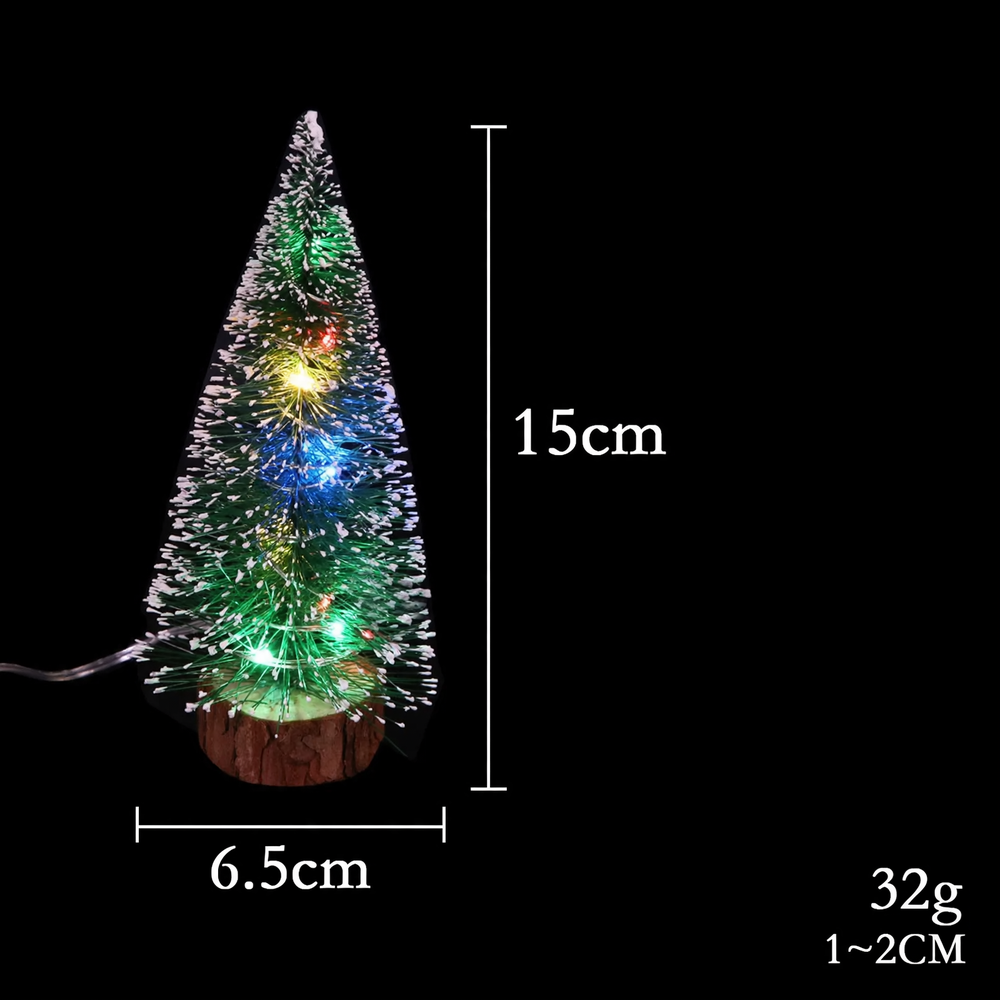Miniature Christmas tree with snow look