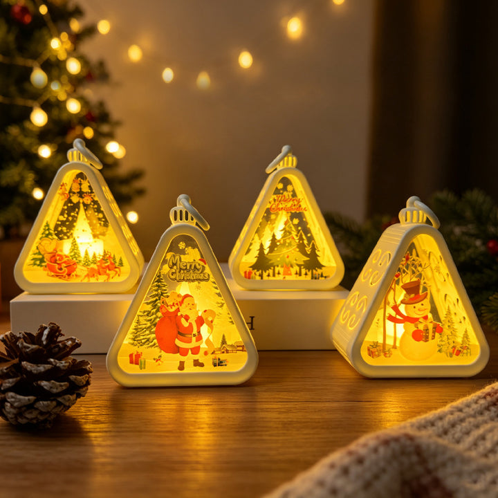 Decorative LED lantern in retro style for Christmas
