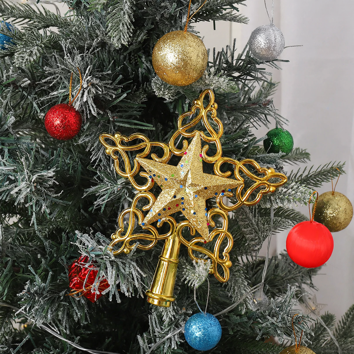 Decorative Christmas tree star made of plastic