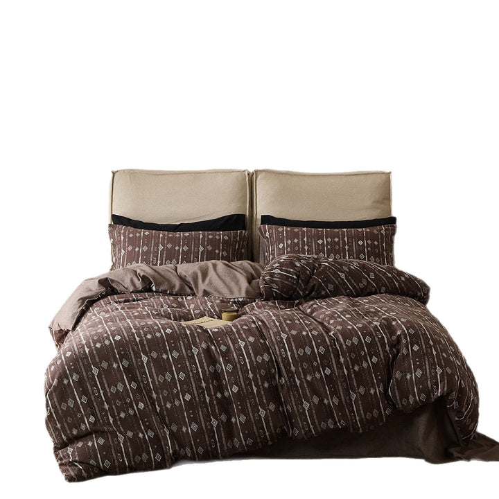 Bedding set, 4-piece, long-staple cotton, vintage pattern