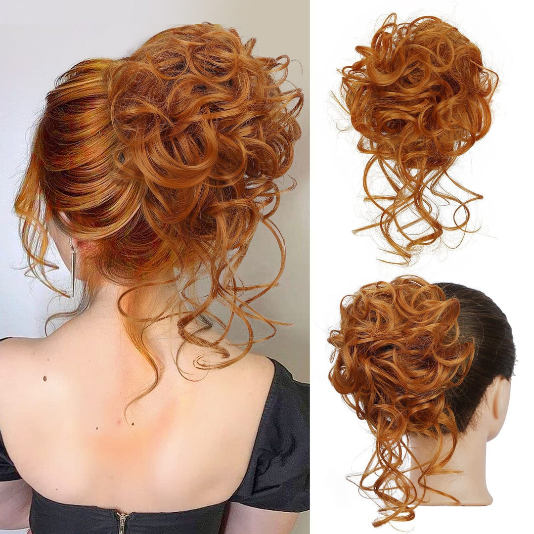 Curly Bun Hair Claw Clips Synthetic Fiber Hair Accessory