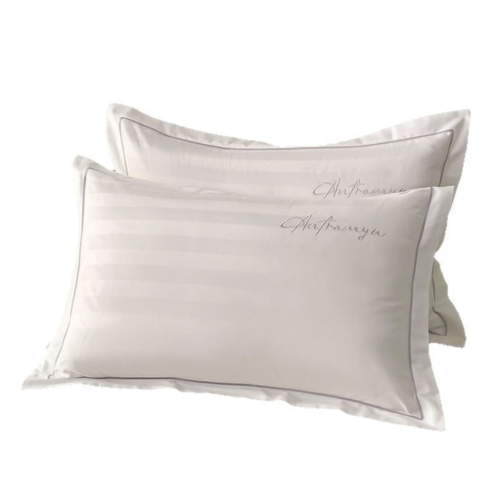 Cotton cushion cover with stripe pattern, 1 pair