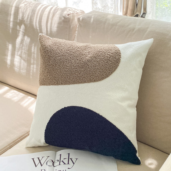 Tufted pillowcase, abstract patterns, 45×45 cm