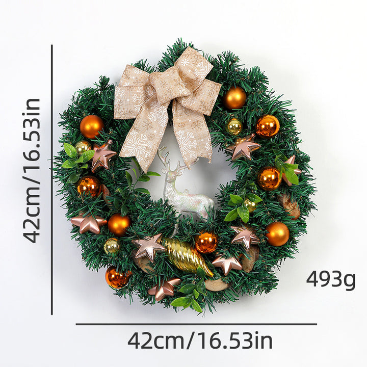 Christmas wreath with colorful balls, 40 cm
