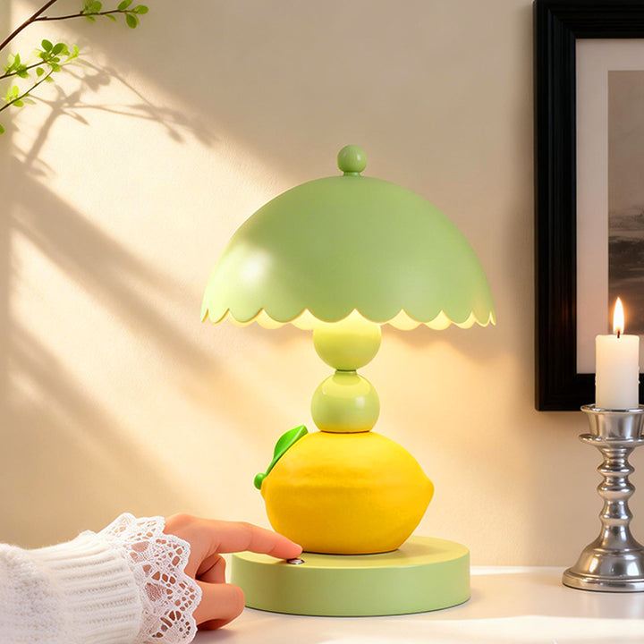 Lemon Fruit Table Lamp in Green