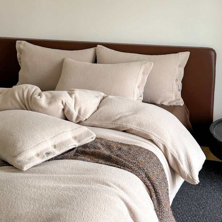 Elegant winter bedding set, cashmere look, warm