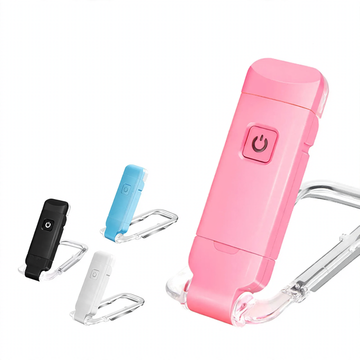 Compact USB Clip Light for Books, foldable
