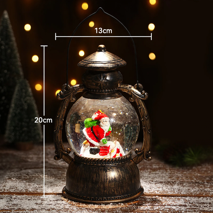 Decorative Christmas oil lamp in retro style
