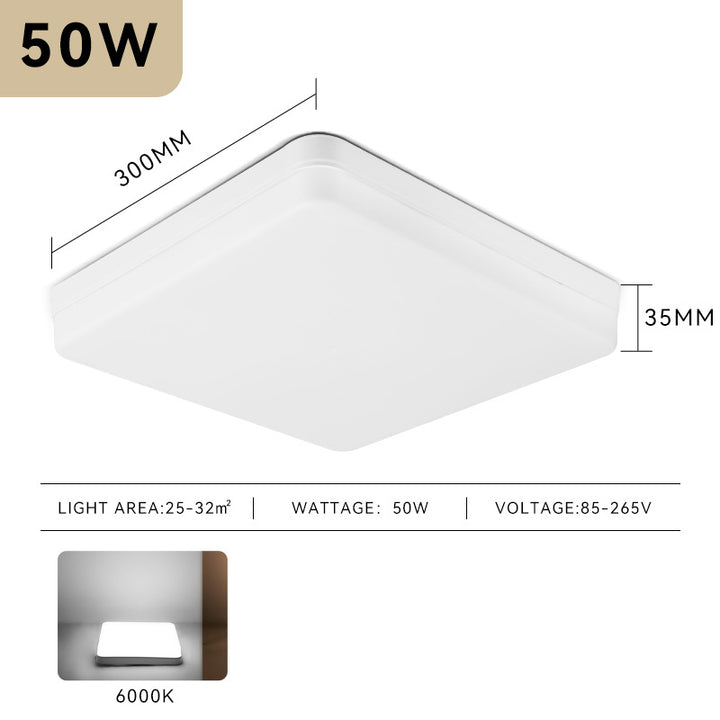 LED ceiling light, square or round