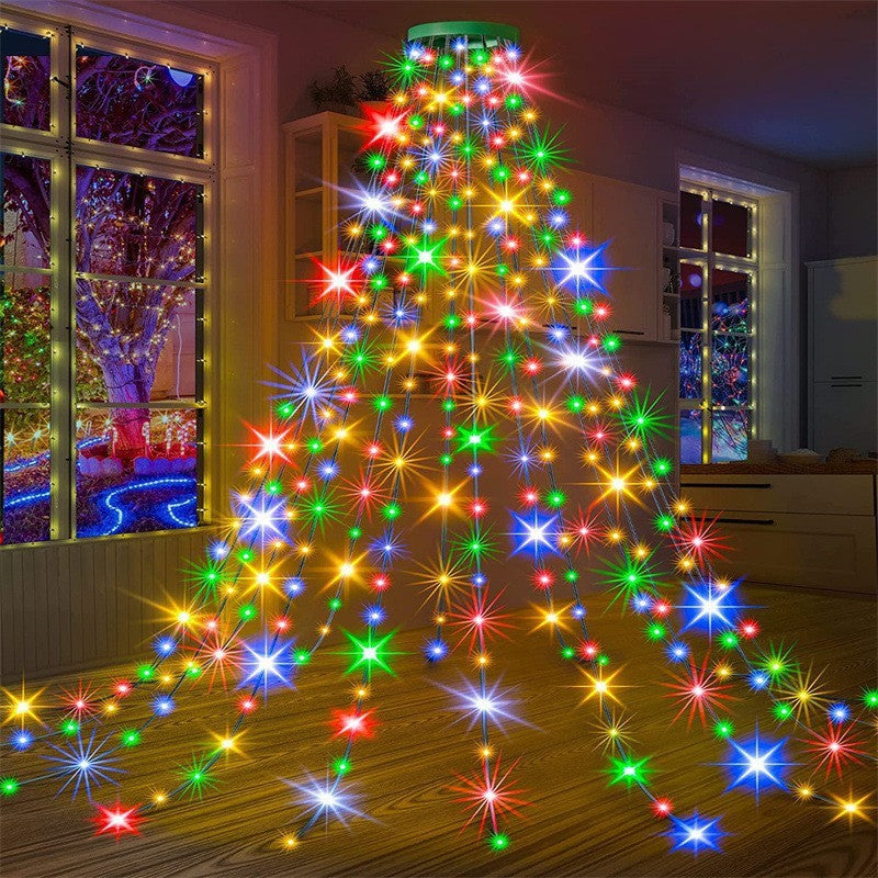 LED Christmas Tree Light String with Star, Various Lengths