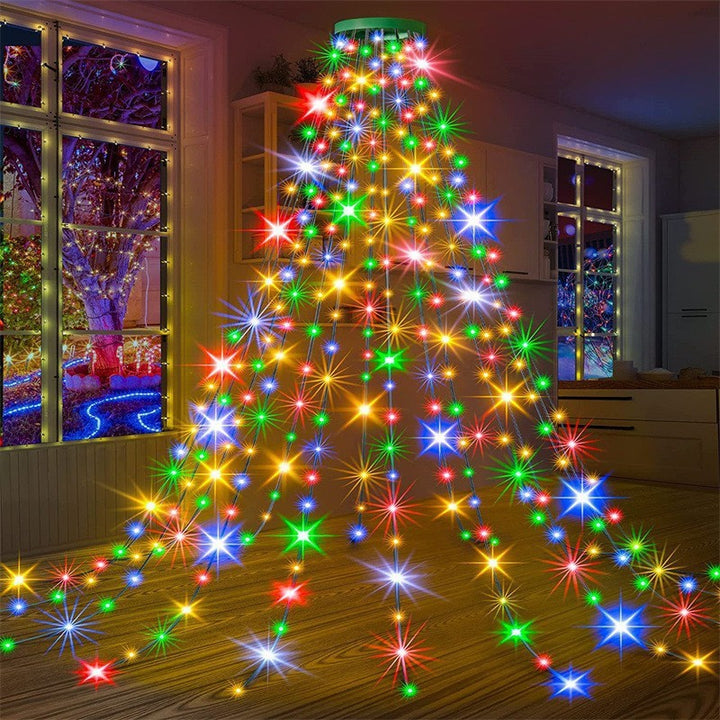 LED Christmas Tree Light String with Star, Various Lengths