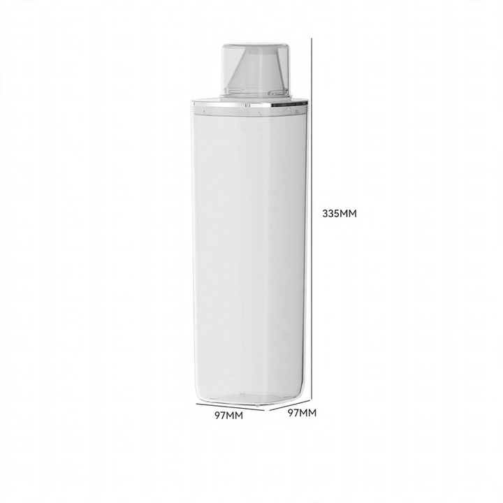 Plastic storage container, square, 0.6–2 L