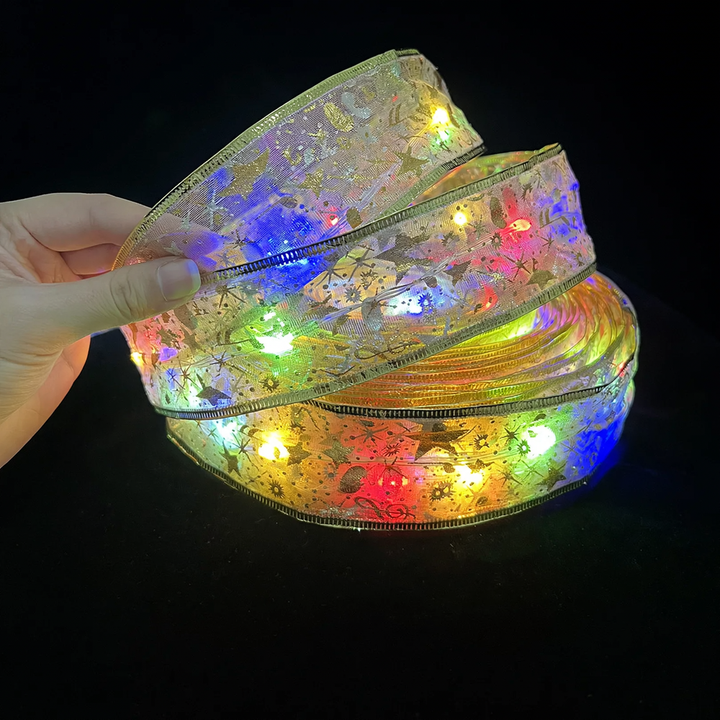 Decorative LED fairy lights with ribbon