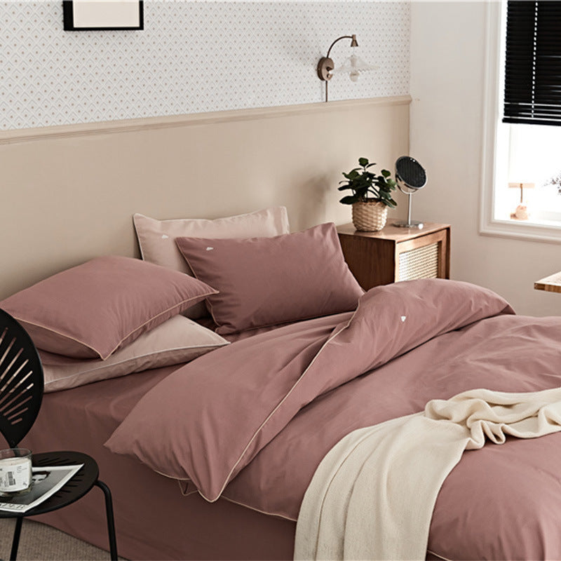 Premium cotton bedding set, brushed, modern and simple