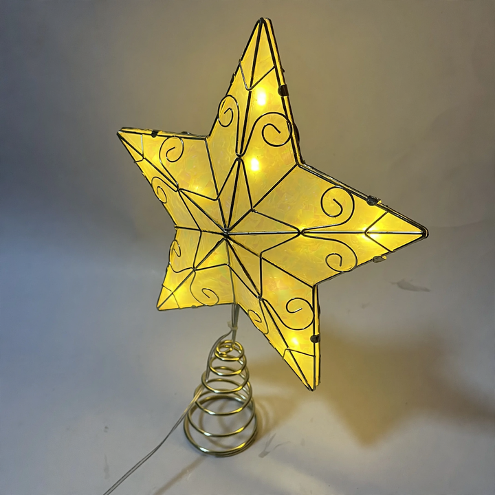 3D Christmas tree topper, star design, metal