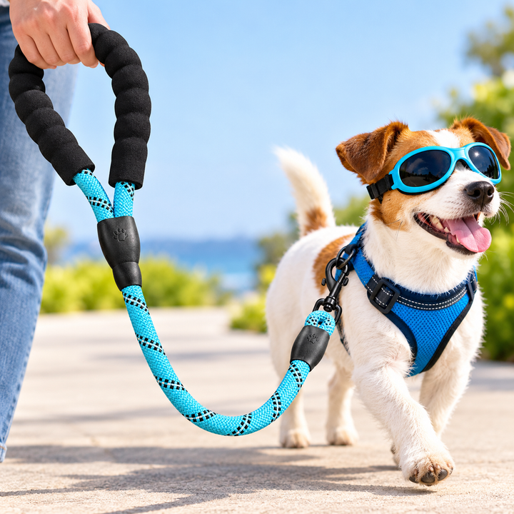 Heavy-Duty Padded Rope Dog Leash Bowlift