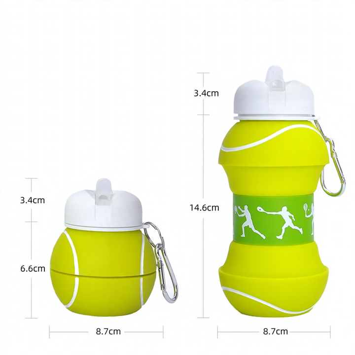 Collapsible silicone sports drinking bottle 550 ml