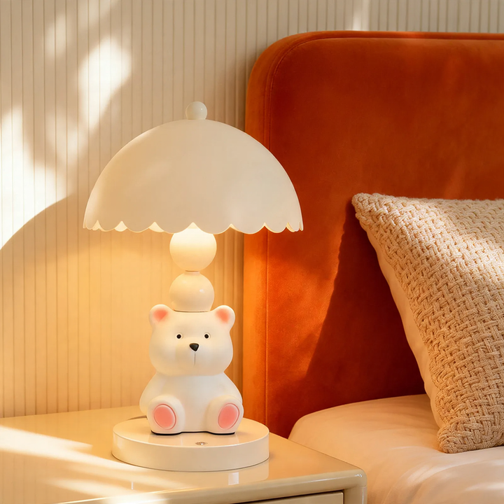 White Bear Table Lamp, Nightstand Lamp