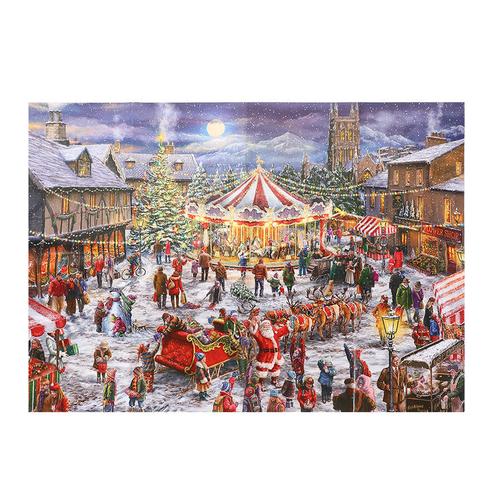 Christmas Puzzle Advent Calendar with 24 Doors