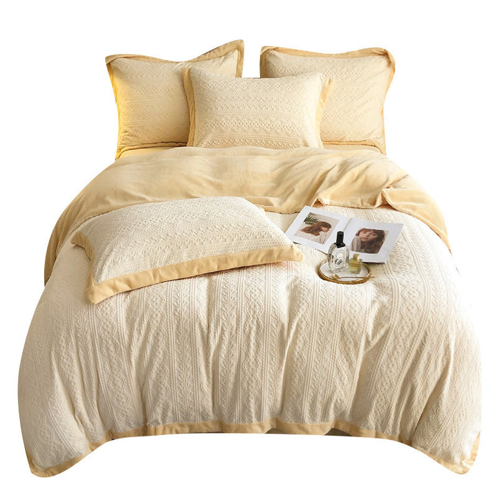 Flannel bedding set, 4-piece, winter