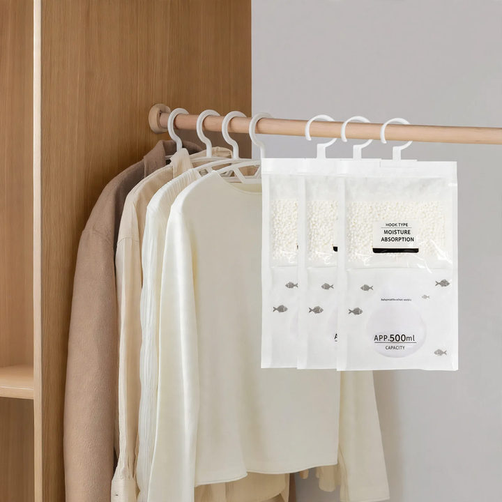 Moisture absorber bags for the household
