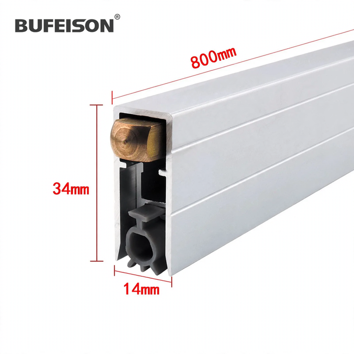 Automatic bottom seal for wooden doors