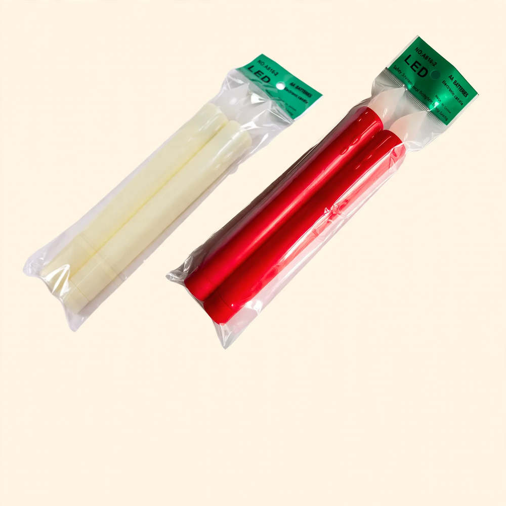 LED taper candle with flame effect