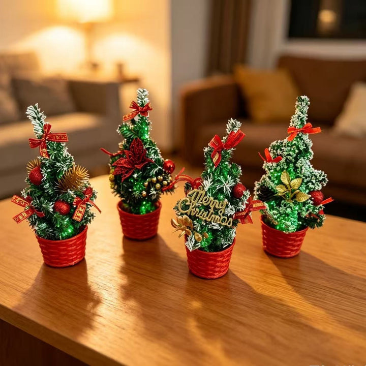 Mini Christmas tree with LED lighting, 20 cm
