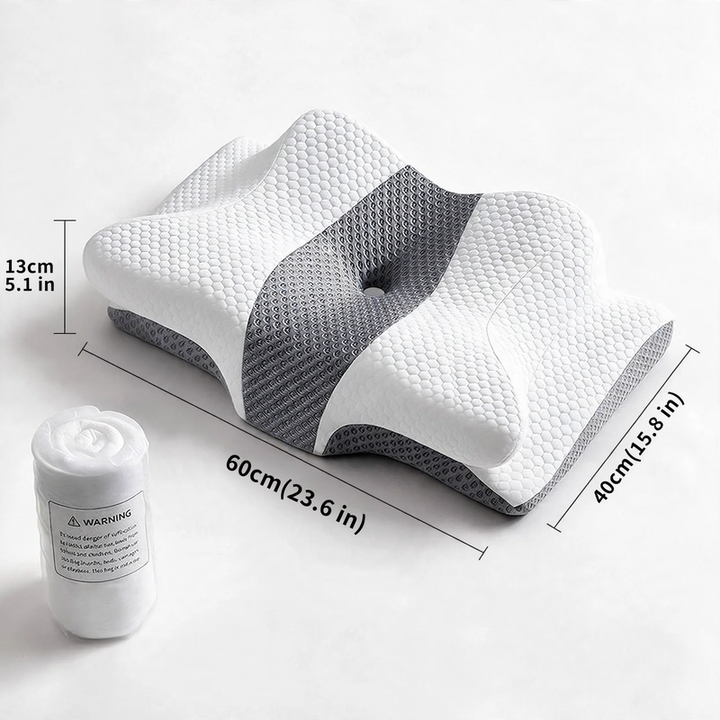 Neck support pillow butterfly shape memory foam