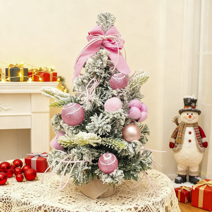 Mini Christmas tree with flocking, 30 cm or 40 cm