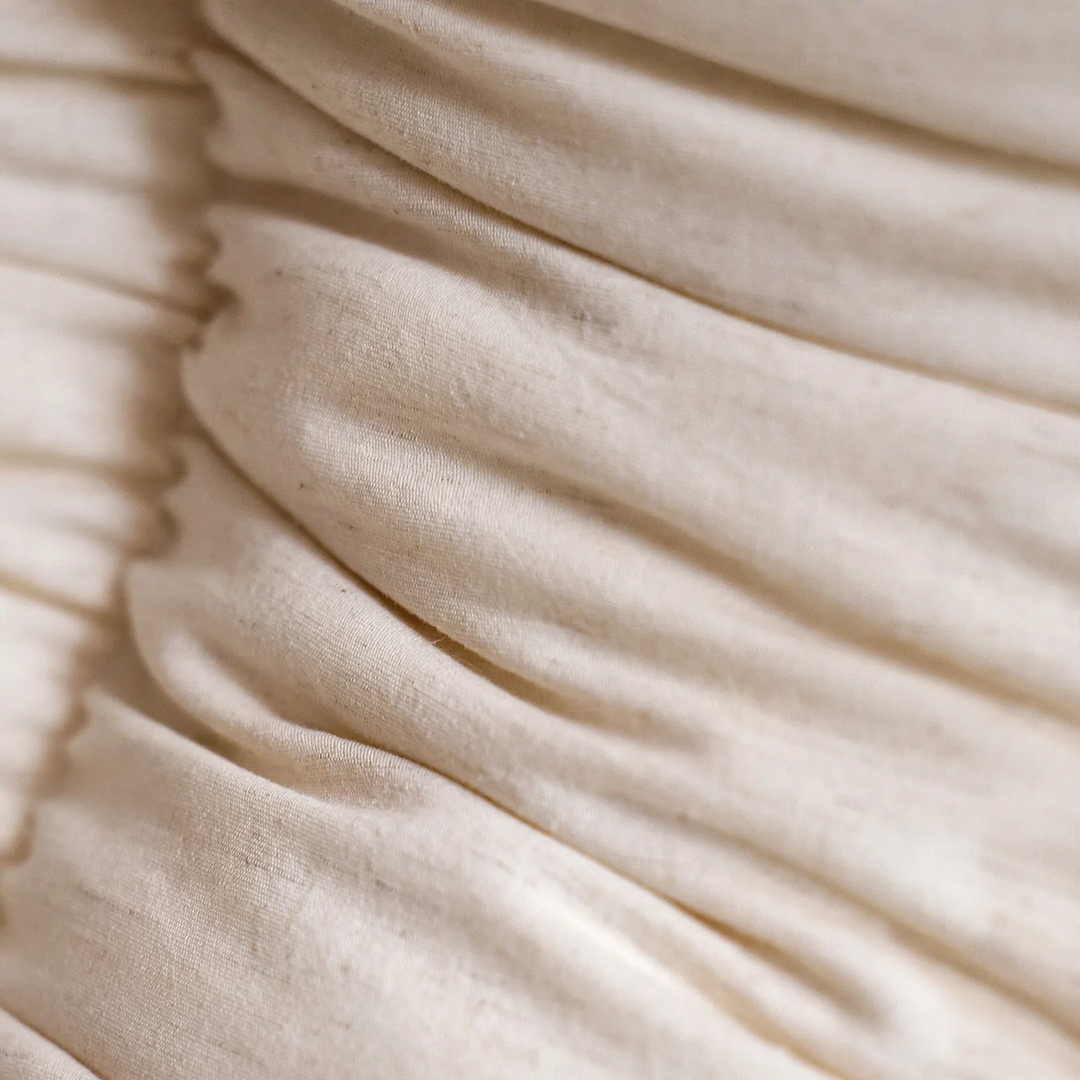 Cotton-linen cushion with neck support, 48×74 cm