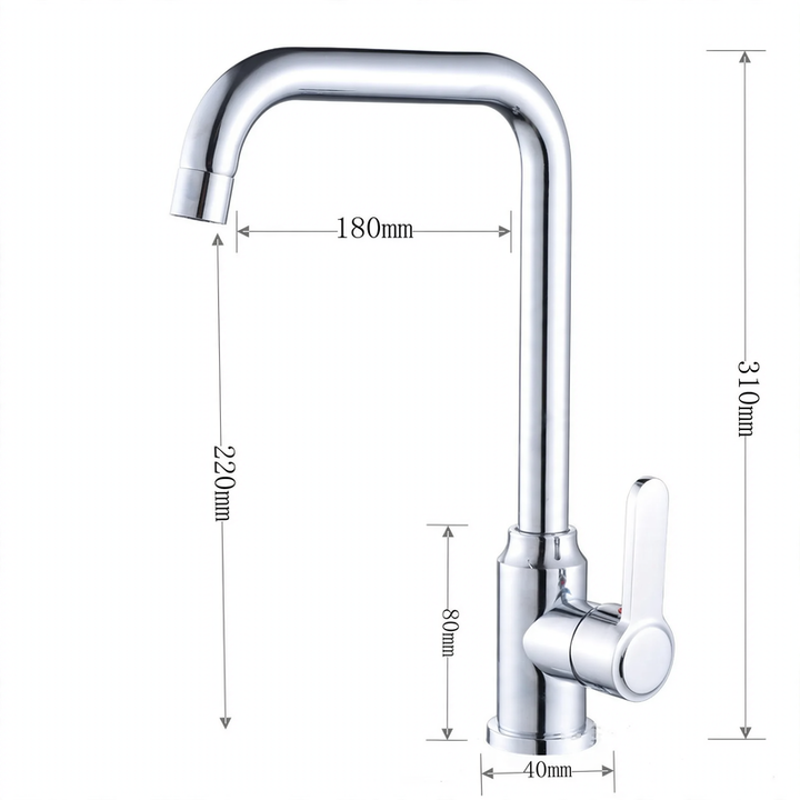 Stainless steel kitchen faucet, mixing or cold water