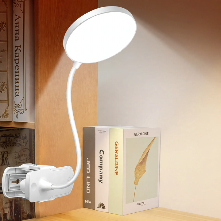 LED Clamp Lamp for Studying and Reading, Eye-Friendly