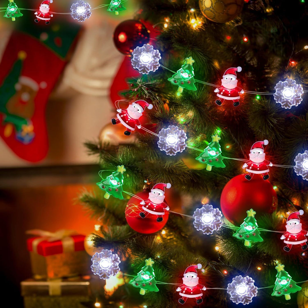 LED Christmas string lights with motifs