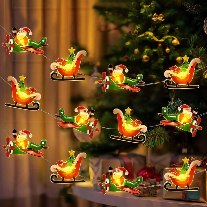 LED Christmas light string with motifs, 3 m