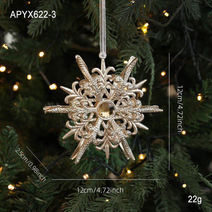 Decorative Christmas ornaments made of plastic