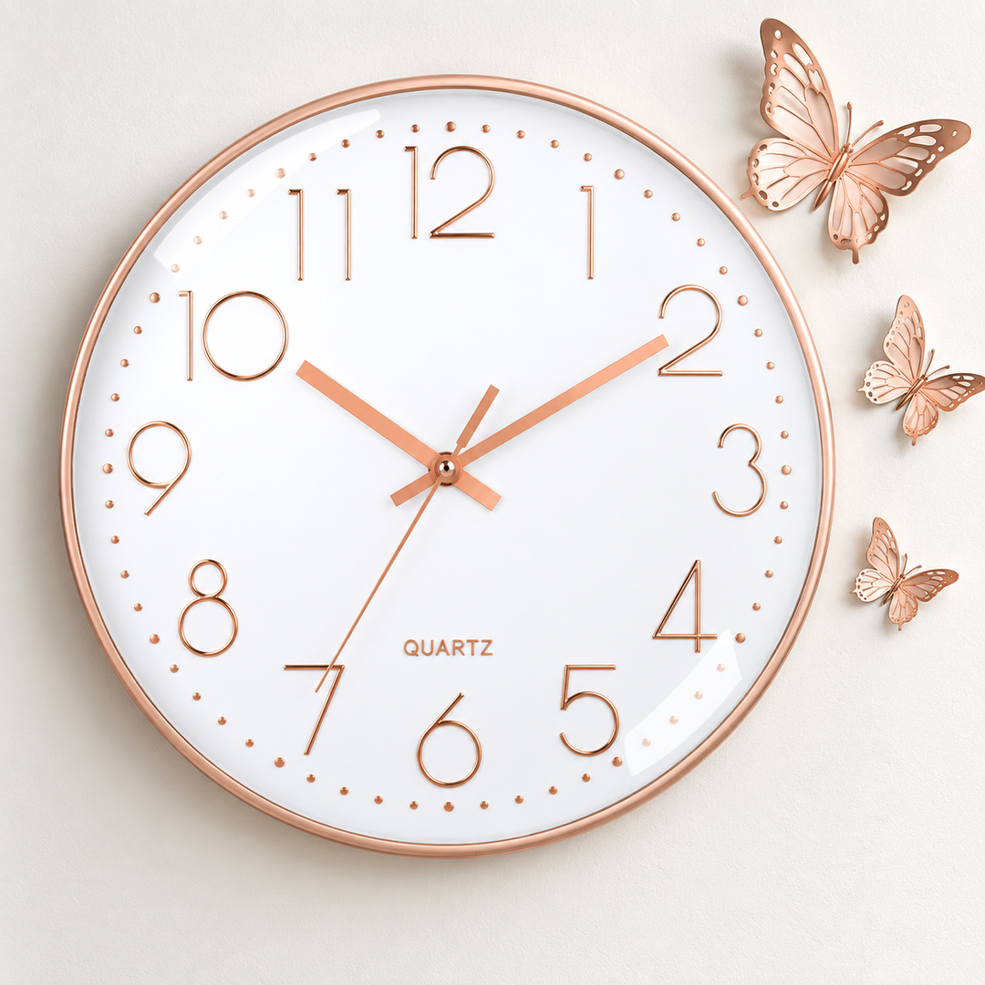 Minimalist Modern Silent Quartz Wall Clock Bowlift