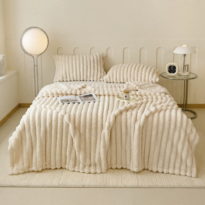 Milk fiber blanket, Nordic style, extra thick