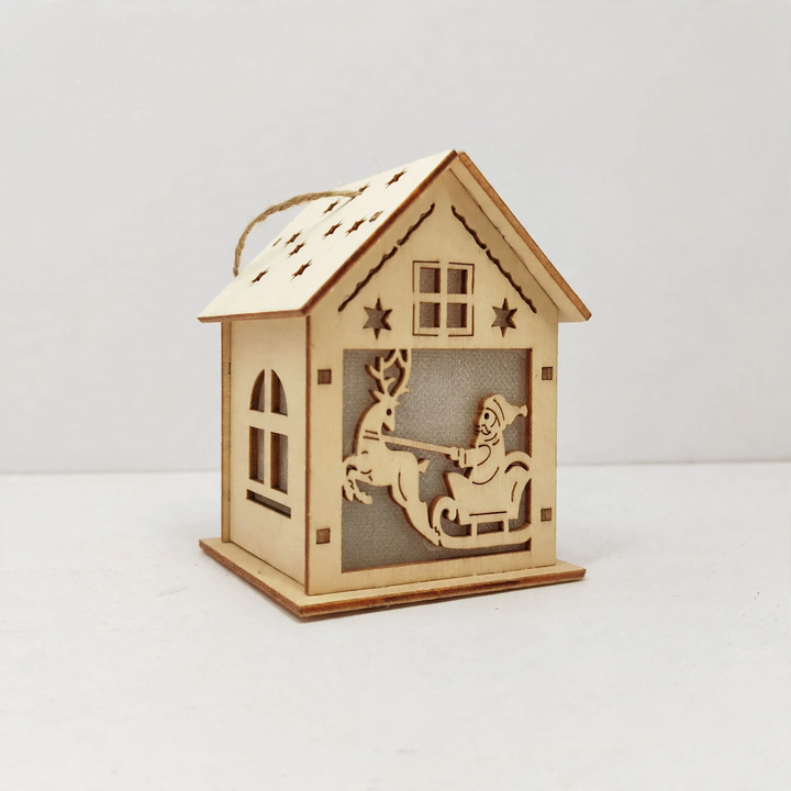 Decorative wooden house for the Christmas season