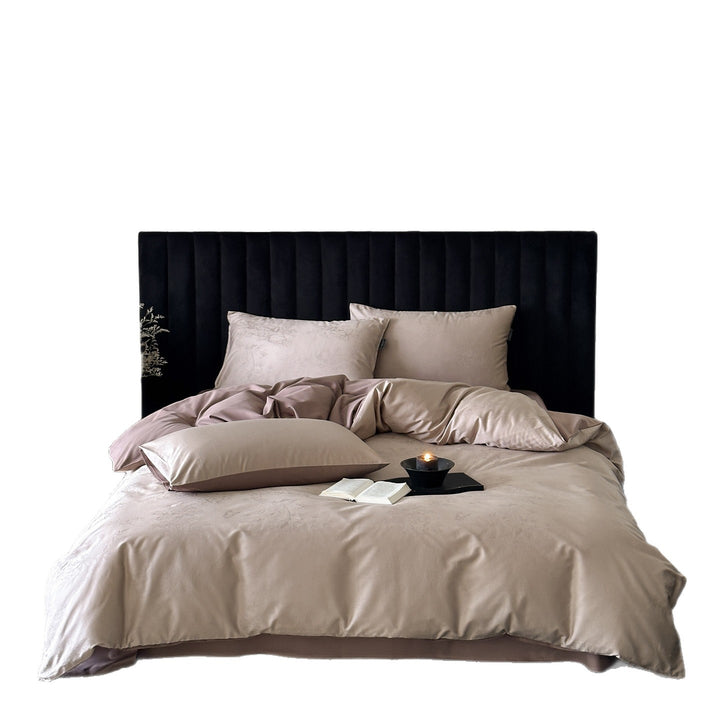 Cotton duvet cover set, jacquard, autumn and winter