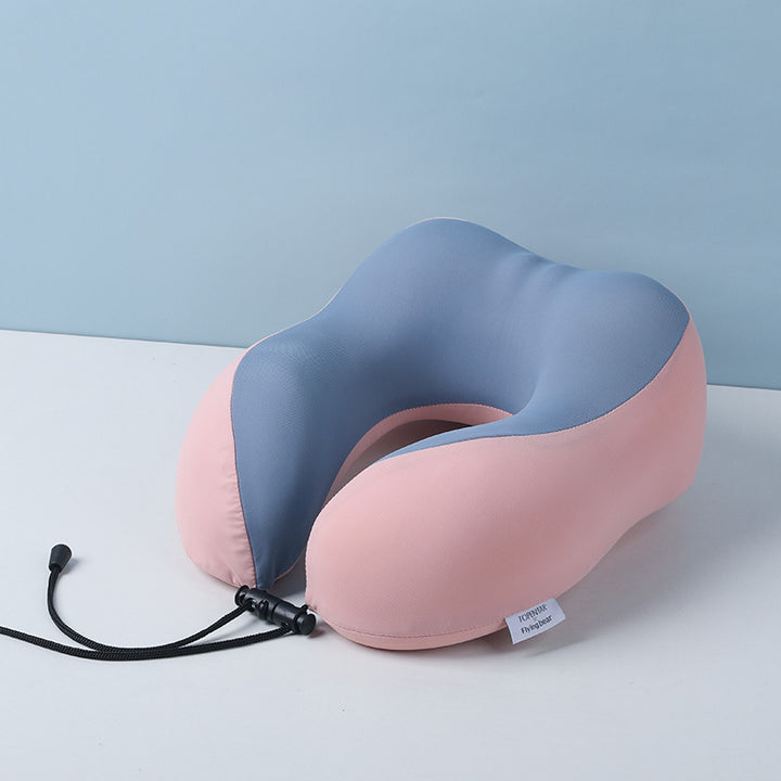 U-shaped neck pillow with ice silk fabric, portable