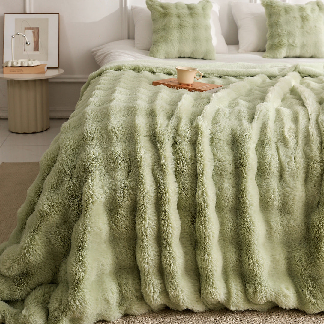Reversible wool blanket, fleece, various sizes