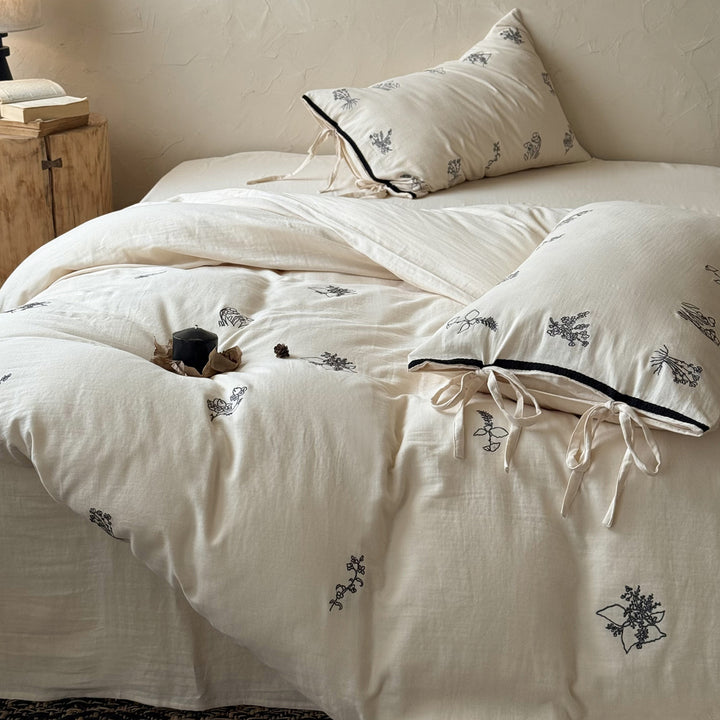 Cotton bedding set, 4-piece, year-round