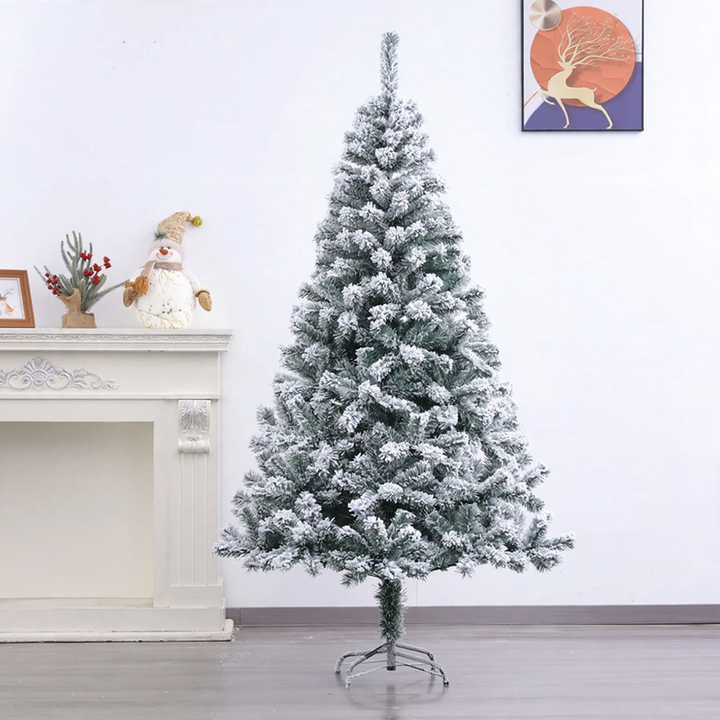 Artificial Christmas tree with flocking