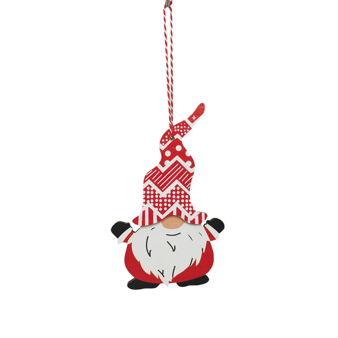 Wood Christmas Ornaments Gnome Figures