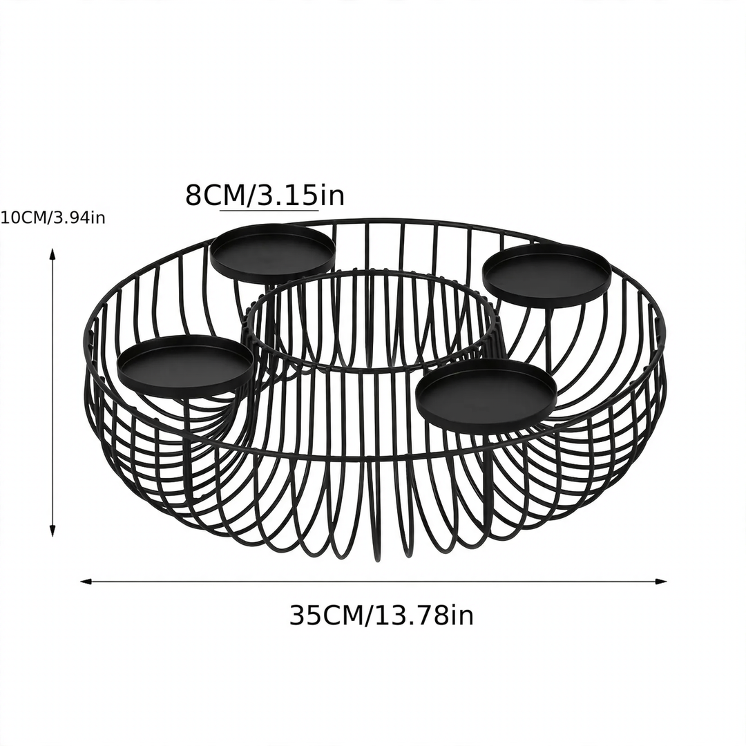 Decorative candle holder made of iron for festive occasions